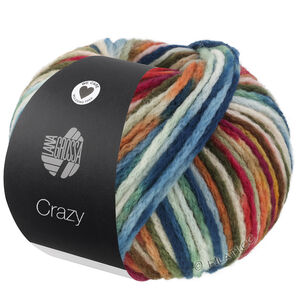 Lana Grossa CRAZY | 02-resedagrön/skogsgrön/persika/ljus beige/mörk blå