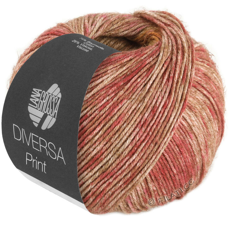 Lana Grossa DIVERSA PRINT | 101-terrakotta/ocker/kamel/tegelröd/taupe