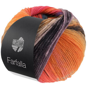 Lana Grossa FARFALLA | 02-rosabeige/gråbrun/orange/ljus orange/mocka/nattblå/hallon/björnbär