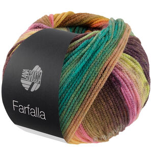 Lana Grossa FARFALLA | 06-persika/kamel/grågrön/ljung/pistasch/gråbrun/gråviolett/grön/turkos/nötbrun