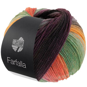 Lana Grossa FARFALLA | 09-orange/mint/grå/grön/mörk grön/svartgrön/rost/fuchsia/björnbär/gråblå