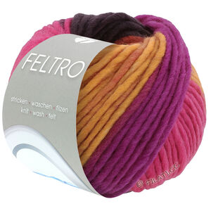 Lana Grossa FELTRO Arco | 442-pink/gyllengul/cyklamen/orange/svartbrun