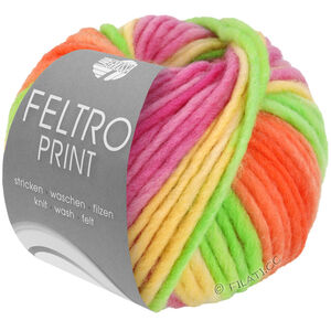 Lana Grossa FELTRO Print | 1305-gulgrön/orange/pink/narcissgul