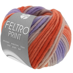 Lana Grossa FELTRO Print | 1310-rost/rosabeige/blålila