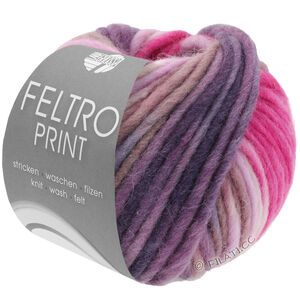 Lana Grossa FELTRO Print | 0396-pink/rosa/antikviolett/plommon