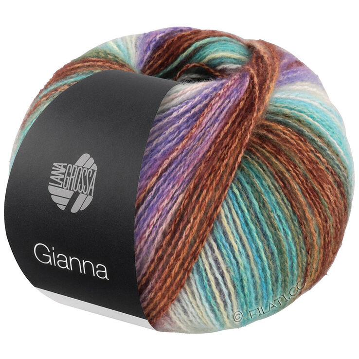 Lana Grossa GIANNA | 01-turkos/brun/violett/rosa/mint/råvit