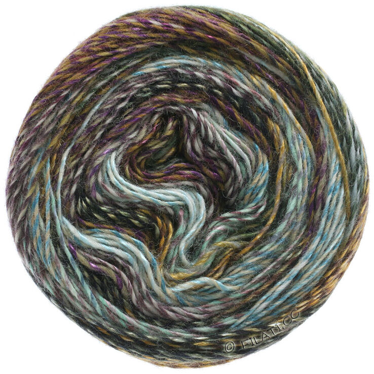 Lana Grossa GIOIA | 101-silver/mint/gråbeige/aubergine/grågrön/gyllen/svart