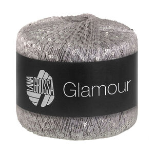 Lana Grossa GLAMOUR | 001-silvergrå
