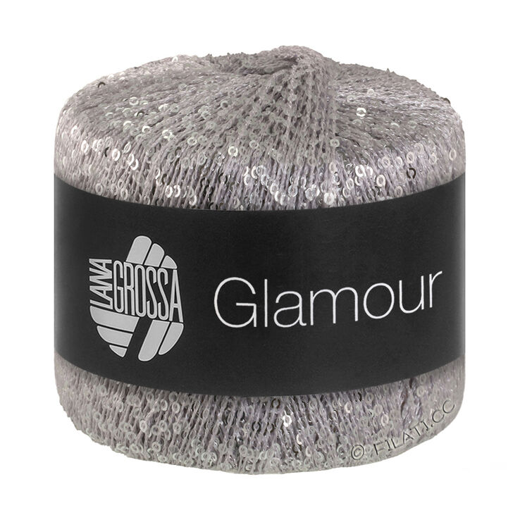 Lana Grossa GLAMOUR | 001-silvergrå