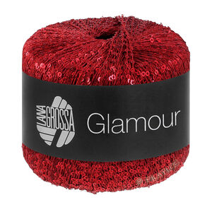 Lana Grossa GLAMOUR | 020-mörk röd