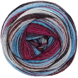 Lana Grossa GOMITOLO ARTE | 1016-gråblå/jeans/vinröd/gråröd/aubergine