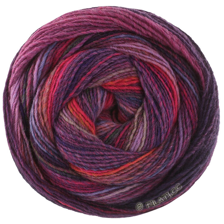 Lana Grossa GOMITOLO INTENSO | 233-pink/fuchsia/rosa/ljung/grålila/orkidé/koboltblå