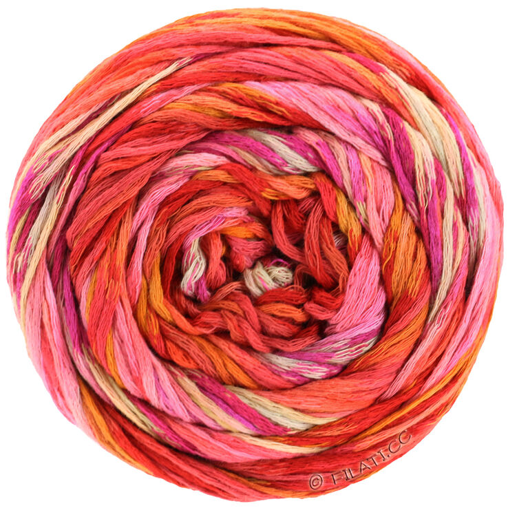 Lana Grossa GOMITOLO SELEZIONE 3 | 3001-röd/pink/rosa/ocker/cognac/ljus grå