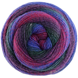 Lana Grossa GOMITOLO VERSIONE | 454-bläckblå/rödviolett/mörk violett/fuchsia/skogsgrön