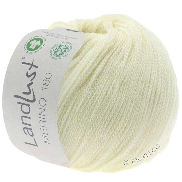 Lana Grossa LANDLUST MERINO 180 (GOTS & ICEA) | 201-råvit