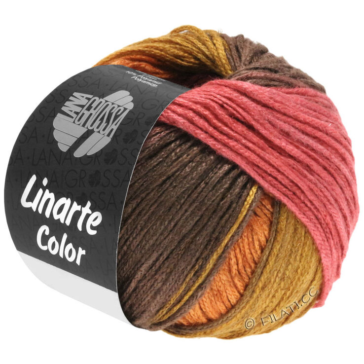 Lana Grossa LINARTE Color | 213-hallon/pastellorange/senapsgul/brun