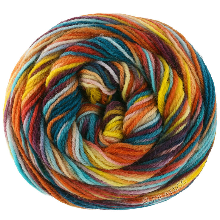 Lana Grossa MEILENWEIT 6-FACH 150g Cascata | 9742-björnbär/mauve/turkos/isblå/gul/ocker/mossgrön