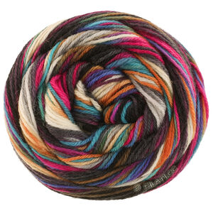 Lana Grossa MEILENWEIT 6-FACH 150g Cascata | 9743-mörk grå/silvergrå/khaki/slam/svart/röd/burgund/pink