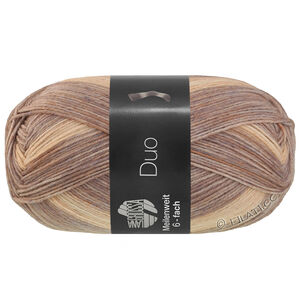 Lana Grossa MEILENWEIT 6-FACH 150g Duo | 9726-grålila/ljus beige