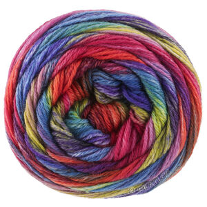 Lana Grossa MEILENWEIT 6-FACH 150g Fontana | 9753-cyklamen/himmelblå/blåviolett/ljus grön/fuchsia/rost