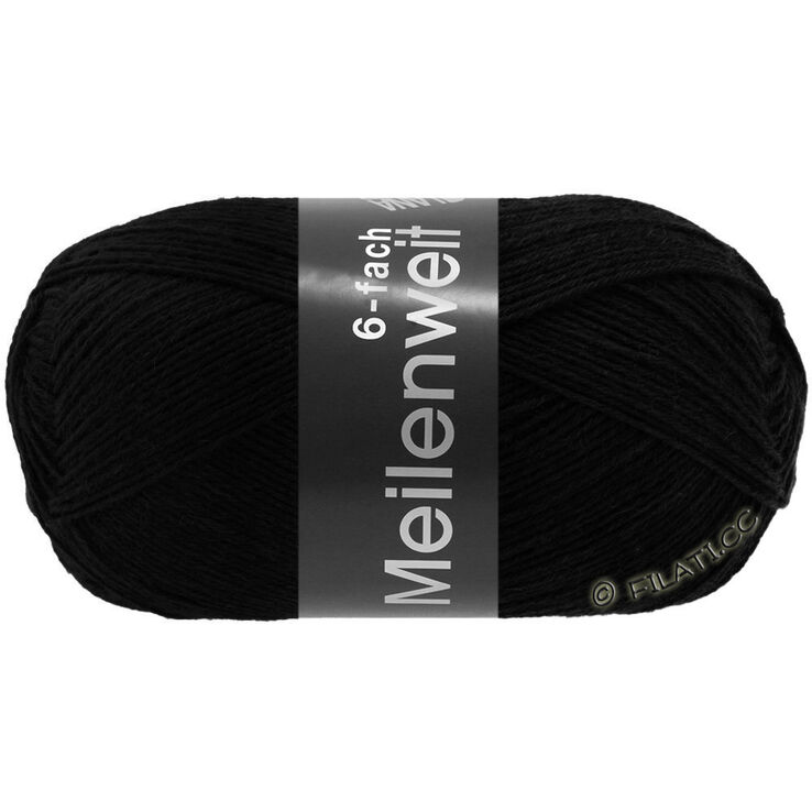 Lana Grossa MEILENWEIT 6-FACH 150g | 8814-svart