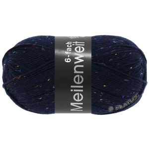 Lana Grossa MEILENWEIT 6-FACH 150g Mouliné/Tweed | 8816-nattblå melerad