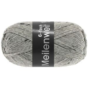 Lana Grossa MEILENWEIT 6-FACH 150g Mouliné/Tweed | 8972-ljus grå melerad