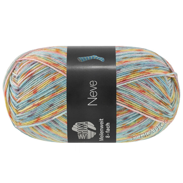 Lana Grossa MEILENWEIT 8-FACH 150g Neve | 9992-mint/rosa/gul/orange/syren/aubergine