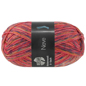 Lana Grossa MEILENWEIT 8-FACH 150g Neve | 9995-pink/fuchsia/saffransgul/jeans/blå/orange/vit/rost