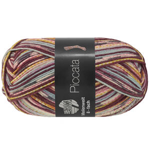 Lana Grossa MEILENWEIT 8-FACH 150g Piccata | 9997-burgund/lila/vanilj/rosa/syren/grå/mint