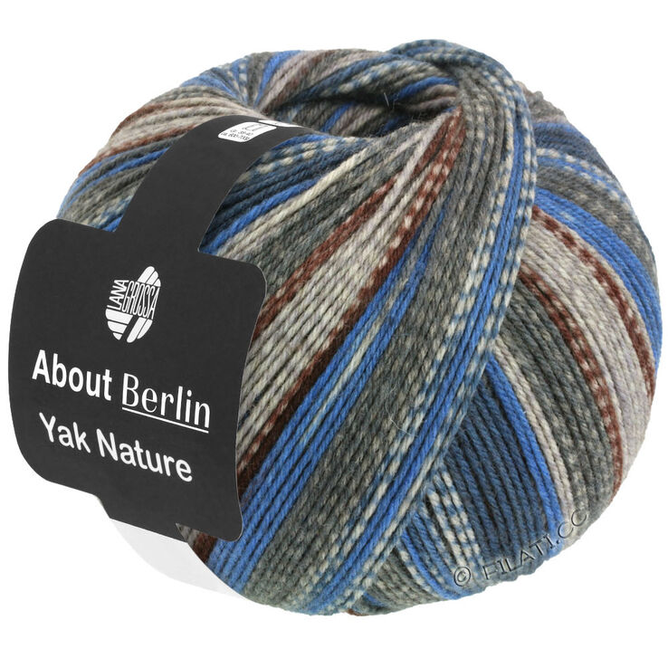 Lana Grossa MEILENWEIT 100g Yak Nature (ABOUT BERLIN) | 671-gröngrå/beige/mörk brun/blåklintsblå/mörk blå/ljus grå melerad/mörk grå melerad