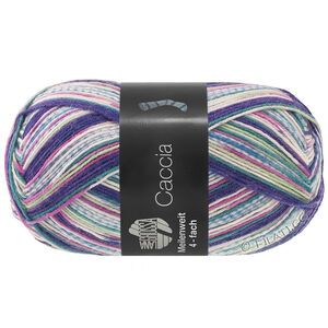 Lana Grossa MEILENWEIT 100g Caccia | 5308-mörk violett/opalgrön/lysande grå/orkidé/ljus grön/blå