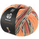 Lana Grossa MEILENWEIT 100g Cashmere Pista | 141-orange/ljus grå/mörk grå/brunorange/ljus grön/ljung/björnbär/gråbrun randigt