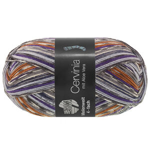 Lana Grossa MEILENWEIT 100g Cervinia | 1707-mörk violett/ljus grå/mörk grå/musgrå/ecru/brun/nattblå