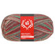 Lana Grossa MEILENWEIT 100g Merino Christmas Lurex | 6810-vit/mörk grön/mörk brun/orange/ljus grön