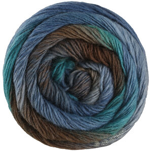 Lana Grossa MEILENWEIT 100g Color Mix Multi | 8017-petrol/sjögrön/mörk brun/mocka/blåpetrol