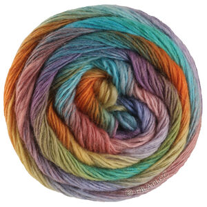 Lana Grossa MEILENWEIT 100g Color Mix Multi | 8020-olivgrön/petrol/blålila/rödlila/pistasch/jade/turkos/plommon/tegelröd/gul/orange