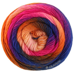 Lana Grossa MEILENWEIT 100g Color Mix Multi | 8022-bläckblå/blåviolett/fuchsia/pink/lax/rost/grågrön/mörk brun