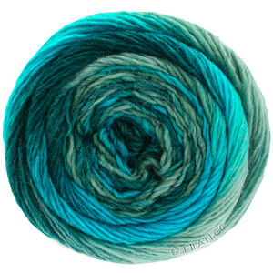 Lana Grossa MEILENWEIT 100g Color Mix Soft | 8052-mörk petrol/petrolblå/petrolgrön/ljus petrol/mint