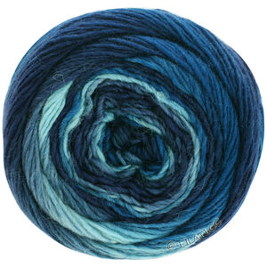Lana Grossa MEILENWEIT 100g Color Mix Soft | 8055-stålblå/gråblå/ljus blå/himmelblå/mellanblå/mörk blå