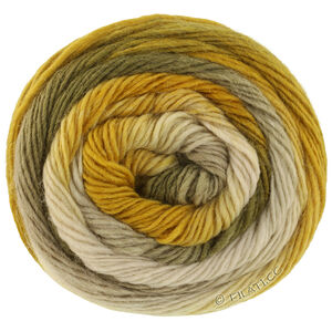 Lana Grossa MEILENWEIT 100g Color Mix Soft | 8068-högrön/vassgrön/grågrön/kritvit/senapsgul