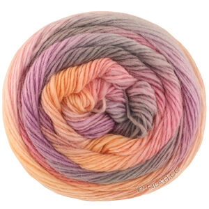 Lana Grossa MEILENWEIT 100g Color Mix Soft | 8069-ljus grå/rosé/lax/nejlikerosa/rosenkvarts/ljus orange/grå/mauve