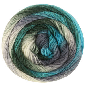 Lana Grossa MEILENWEIT 100g Color Mix Soft | 8071-skogsgrön/grågrön/grå/petrol/sjögrön/mörk grön