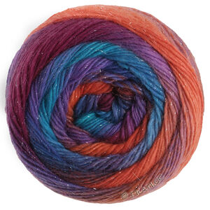 Lana Grossa MEILENWEIT 100g Merino Color Mix Sparks | 7616-laxröd/mörk blå/royal/turkos/rödviolett/fuchsia