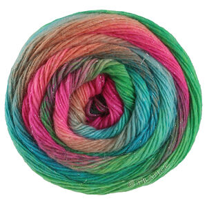 Lana Grossa MEILENWEIT 100g Merino Color Mix Sparks | 7618-hallon/rost/grågrön/turkos/jade/fuchsia