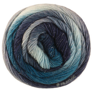 Lana Grossa MEILENWEIT 100g Merino Color Mix Sparks | 7620-mörk blå/gråpetrol/mint/gråblå/stålblå