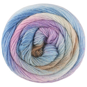 Lana Grossa MEILENWEIT 100g Merino Color Mix Sparks | 7622-mint/gråbeige/taupe/lila/syren/blåturkos