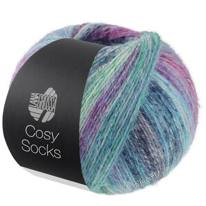 Lana Grossa MEILENWEIT 100g Cosy Socks Dream | 255-blågrå/petrol/turkos/blåviolett/rödviolett/ljus blå/jeans/jade