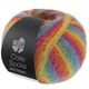 Lana Grossa MEILENWEIT 100g Cosy Socks Multi Stripes | 151-petrol/rökblå/fuchsia/orange/gul