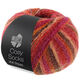 Lana Grossa MEILENWEIT 100g Cosy Socks Multi Stripes | 159-röd/fuchsia/orange/mörk brun/lax